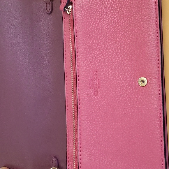 NWOT Coach Anna Foldover Clutch Crossbody in Colorblock With Horse and Carria… - Picture 2 of 10